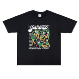Rock Star T Shirt Sunset Band Rock Cotton Printed T-shirt Men and Women Washed