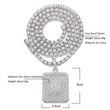 Jewelry Diamond Dog Tags Necklace Spectrum Dog Tags