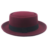 Walter White Hats Bowler Men's Hat Wool Woolen Hat Female Felt Cap Curling Small Brim