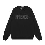 Vlone Sweatshirts Autumn and Winter Letter Big V Pattern Crew Neck