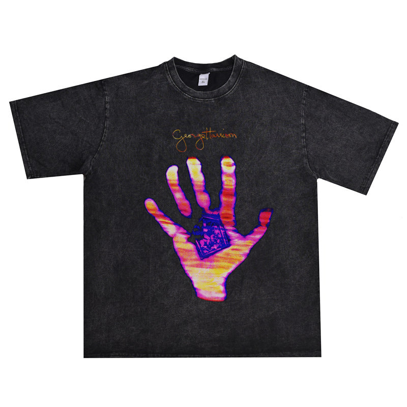 Rock Star T Shirt George Harrisont Short Sleeve Loose Men and Women