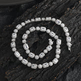Zircon necklace round square mixed zircon tennis chain