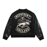Unisex Baseball Jersey Splicing Embroidered Baseball Jacket