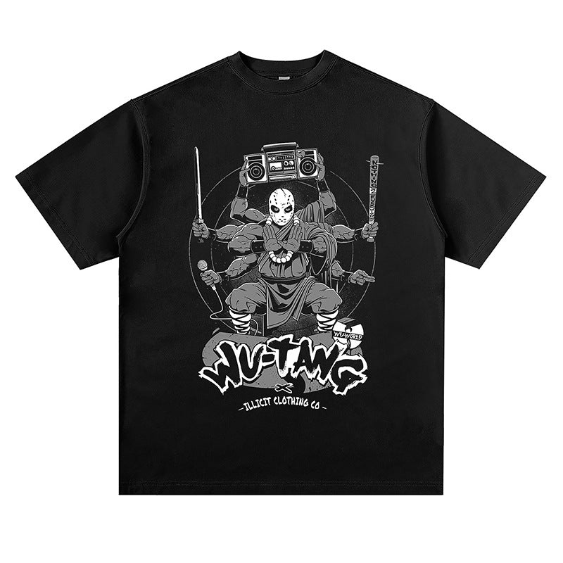 Hip Hop Rapper T Shirt Printed Short Sleeve T-shirt Loose Street
