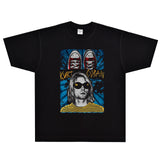 Rock Star T Shirt Kurt Cobain T-shirt Kurt Curbain Rock Retro Street Loose Vintage Short Sleeve