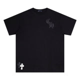 CHH Chrome Heart T Shirts Croix Printed Short Sleeve T-Shirt Loose