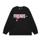 Vlone Sweatshirts Autumn and Winter Cherry Blossom Big V Letter Crew Neck