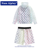 Nasa Tracksuit Men's Summer Fashion Brand Ins Summer Leisure Two-Piece Suit