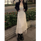 Vintage Empire Waist Dress Square Collar Tied Drawstring Artistic Renaissance Retro Dress