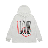 Vlone Hoodie Autumn and Winter Lightning Big V Letter