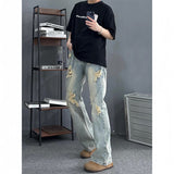 Unisex Jeans Retro Ripped Jeans Men