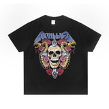 Rock Star T Shirt Washed Old T-shirt Loose Street