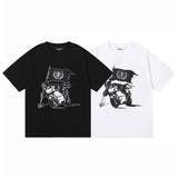 Trapstar T Shirts Trapstar Ghost Rider Flag Print Casual Short Sleeve T-Shirt