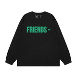 Vlone Sweatshirts Autumn and Winter Green Big V Letter Crew Neck