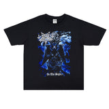 Rock Star T Shirt Dark Funeral Band Washed Distressed T-shirt Short Sleeve Men and Women Loose