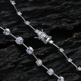 Zircon necklace strip gradient size necklace