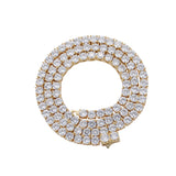Zircon necklace spring buckle copper micro-paved zircon single row chain