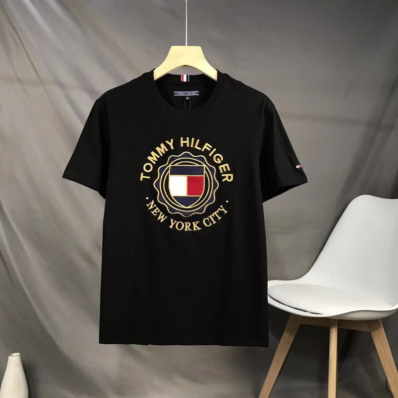 Tommy T Shirts Tommy Couple's Short-Sleeved T-shirt Flannel Embroidery