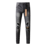 KSUBI Jeans Slim Fit Casual Ripped Jeans