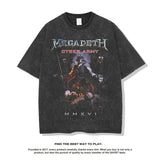 Rock Band T Shirt Short Sleeve Men's Washing Trend