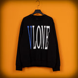 Vlone Sweatshirts Autumn and Winter Letter Big V Crew Neck Pullover Male