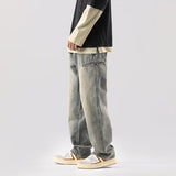 Unisex Jeans Straight Loose Vintage Wide Legs