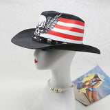 Walter White Fedora Western Cowboy Hat Black Men's Outdoor Skull Straw Hat