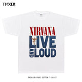Rock Star T Shirt T-shirt Nirvana Band Rock American English Retro Loose Short Sleeve