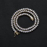 Zircon necklace full zirconium tennis necklace