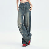 Unisex Jeans American Vintage Ripped Jeans Summer Loose