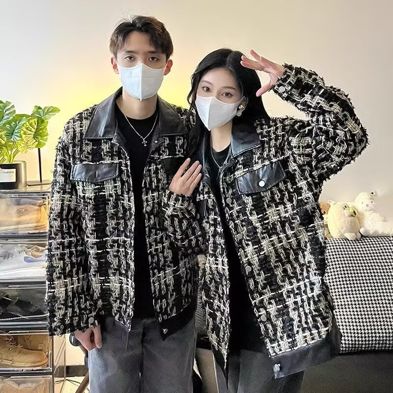 Unisex Baseball Jersey Spring and Autumn Vintage PU Baseball Jacket Jacket