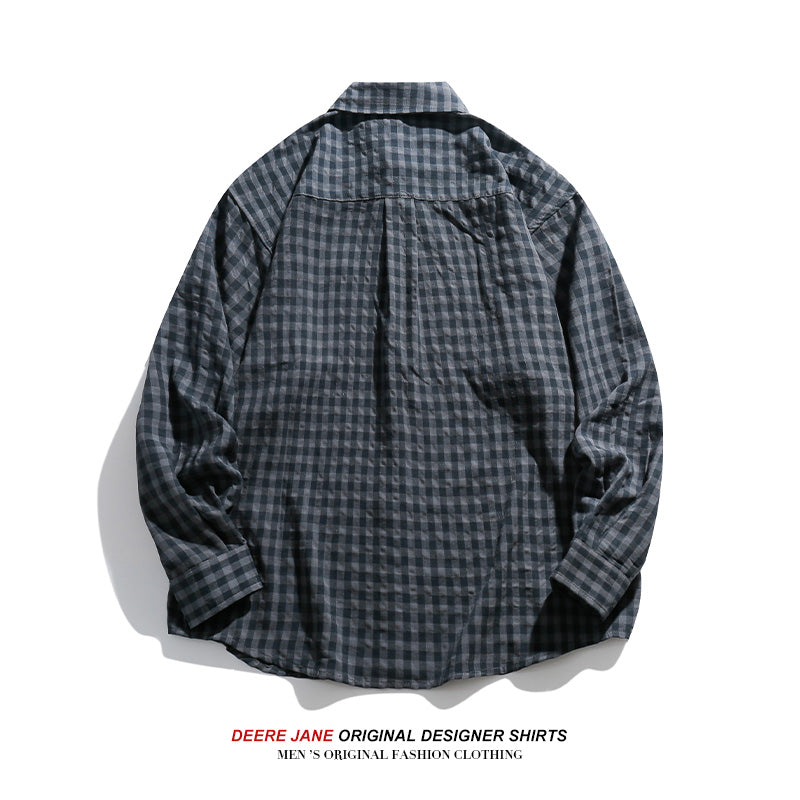 Men Long-Sleeved Shirt Spring Long Sleeve Shirt Male Loose Casual Jacket