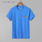 Tommy T Shirts Printed T-shirt Tommy Men's Short Sleeve Cotton round Neck Slim Fit