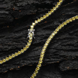 Zircon necklace golden zircon tennis chain