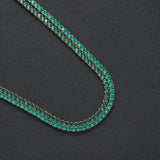Zircon necklace green full zirconium