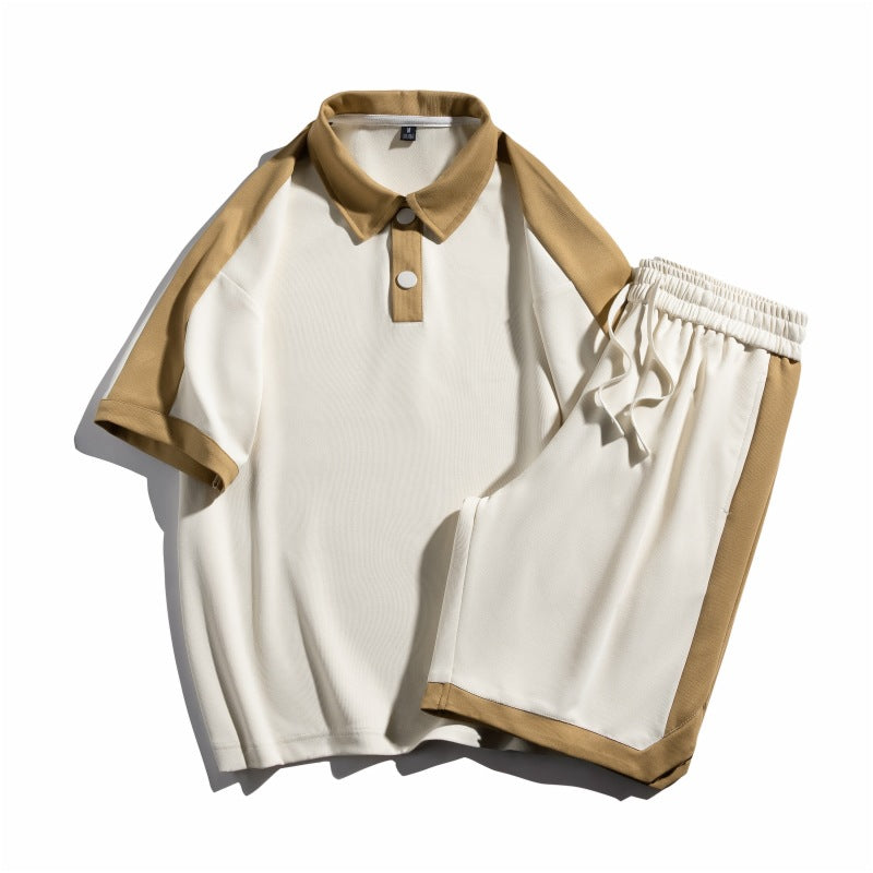 Nasa Tracksuit Short Sleeve Suit Men's Summer Trendy Youth Student Casual Sports Clothes