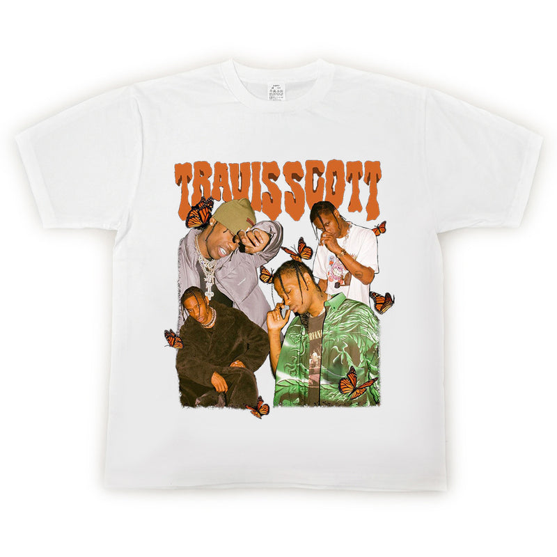 Hip Hop Rapper T Shirt Loose High Street Printed Short Sleeve T-shirt