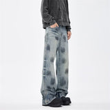 Unisex Jeans Loose Straight Wide Leg Washed Jeans