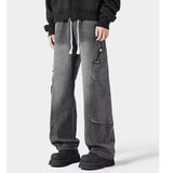 Unisex Jeans Loose Vintage Washed Casual Wide Legs