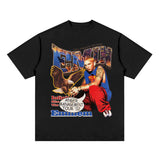 Hip Hop Rapper T Shirt High Street Short Sleeved T-shirt Loose Heavy Top