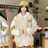 Unisex Baseball Jersey Embroidered Oversize Jacket