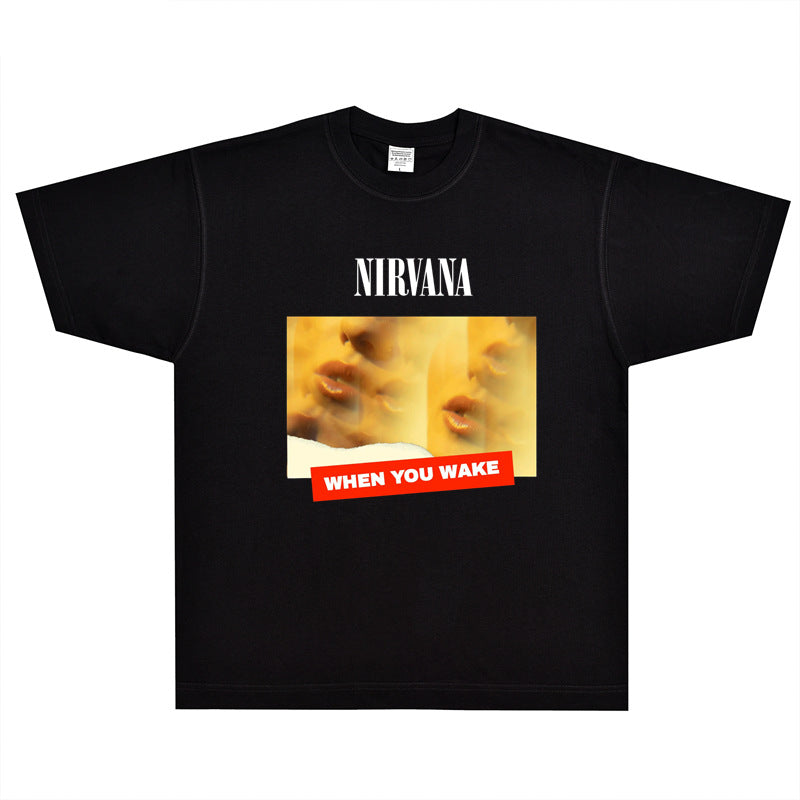 Rock Star T Shirt Kurt Cobain When You Wake T-shirt Komei Retro Loose Short Sleeve