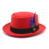 Walter White Hats Woolen Top Hat Dome Billycock Gentleman Fedora Hat