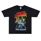 Rock Star T Shirt Printed T-shirt Short Sleeve round Neck Loose Men's Large Size