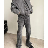 Unisex Jeans autumn and winter washed baggy jeans