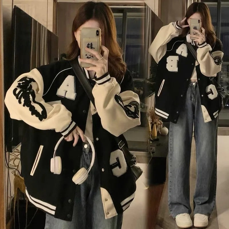 Unisex Baseball Jersey Vintage Embroidered Baseball Jacket Jacket Top
