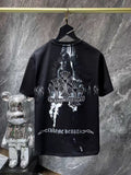 CHH Chrome Heart T Shirts Sanskrit Half Sleeve Crew Neck Short Sleeve Casual