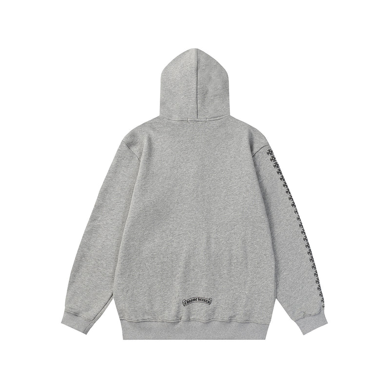 CHH Chrome Heart Hoodie Crowe Hooded Sweater Cardigan Zipper Loose Casual
