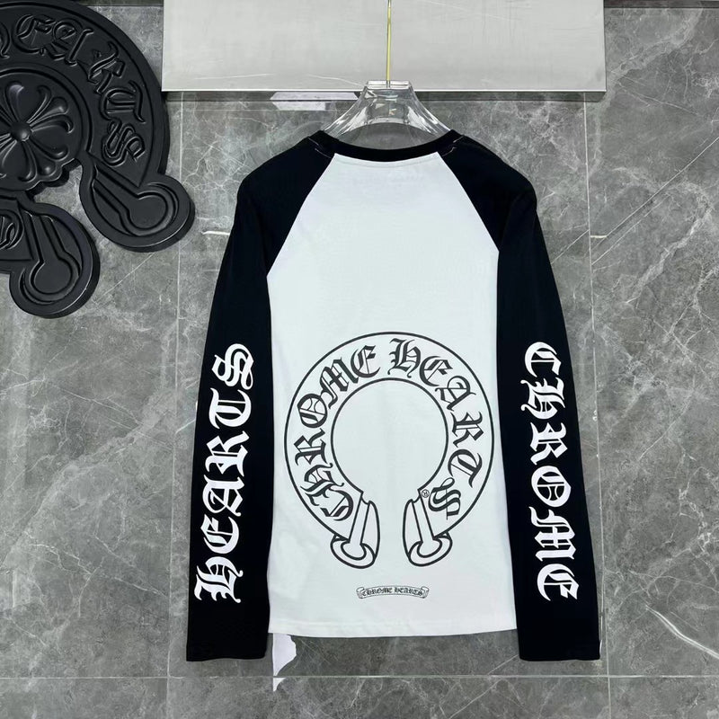 Chh Chrome Heart Long Sleeve Shirt Unisex Fashion Loose Long Sleeve Shirt