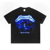 Rock Star T Shirt Washed Old T-shirt Loose Street